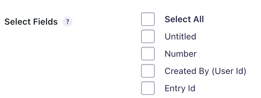 Export form fields