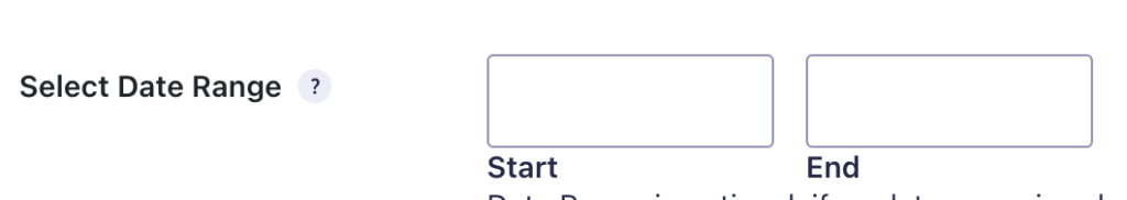 Date Range field