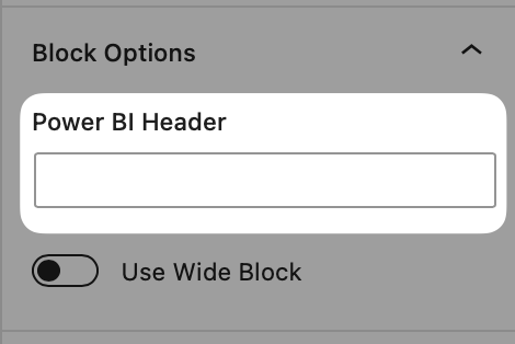 Power BI Header