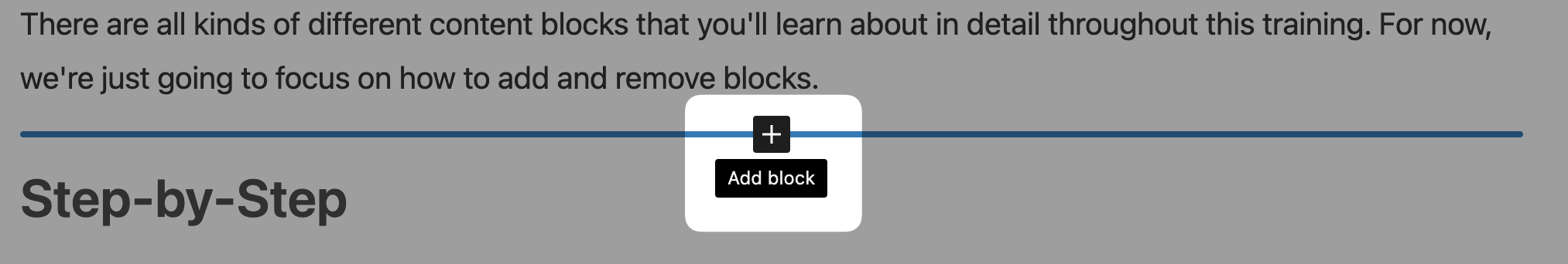 Add block icon between blocks
