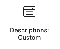 Descriptions Custom blockAdd the 