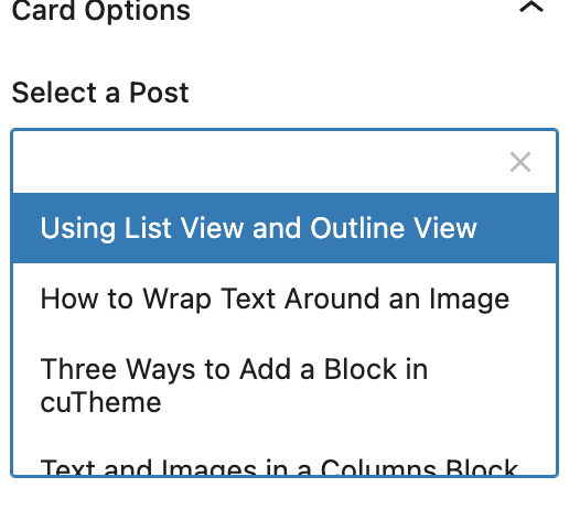 Select a post