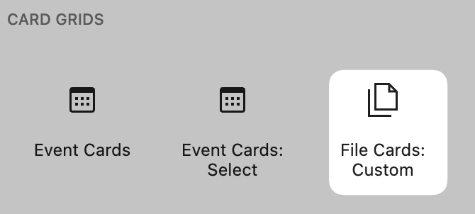 Add a custom file card block