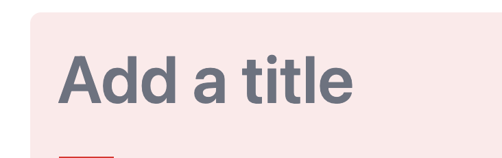 PAge banner title