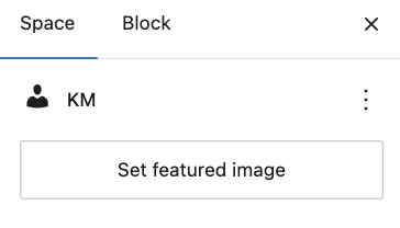 Set featured image for your spaces post