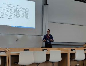 Dylan Léveillé presenting the case study example at GandALF 2024