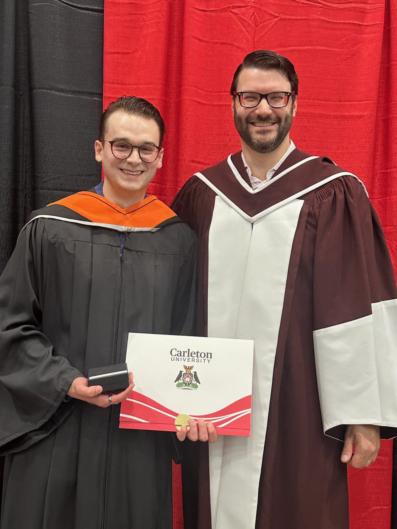 Dylan Léveillé and Jason Jaskolka at Convocation 2024