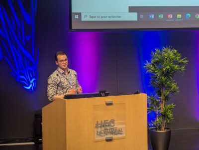 Dylan Léveillé engaging the audience FPS 2024