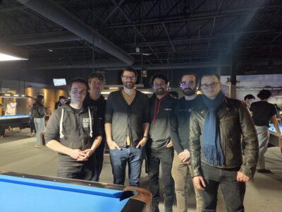 The CyberSEA Research Lab enjoying a Billiards Night with our visitors from Brno