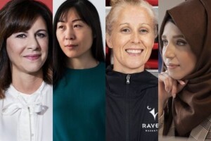 Grid of four headshot photos. From left to right: Melanie Adrian, Yuhong Guo, Dani Sinclair, Rawan Alkurd