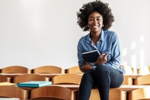 Stock photo of women sitting in a classroom