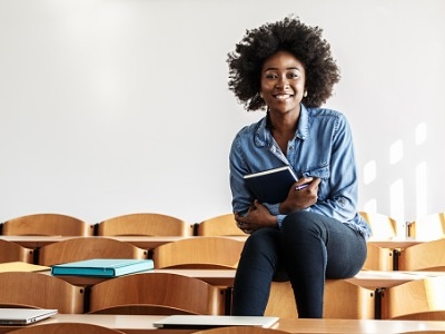 Stock photo of women sitting in a classroom