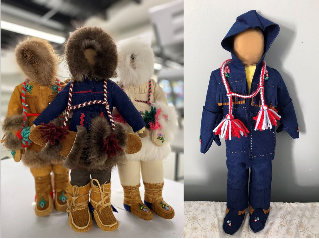 Traditional Dolls made by Sarah Jones in Behchokǫ̀, NWT, Canada