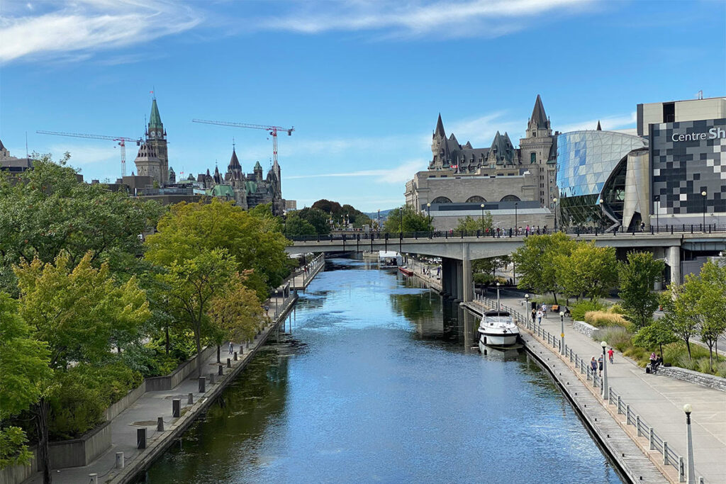 A view of the Rideau Canal in Ottawa.