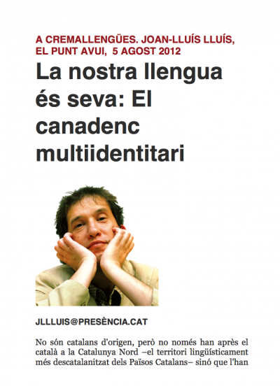 La nostra llengua es seva