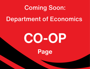 View Quicklink: Coming Soon: Department of Economics CO-OP Page