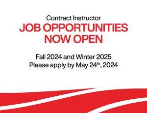 View Quicklink: Contract Instructor Job Opportunities open now for Fall 2024 and Winter 2025