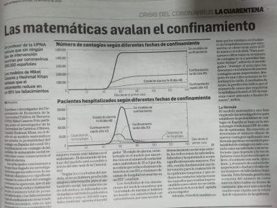 photo of newspaper article in spanish