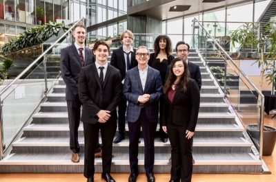 Carleton's student team with Governor