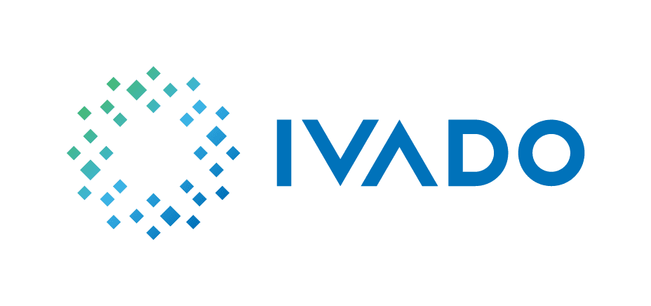 Blue and green logo for company Ivado