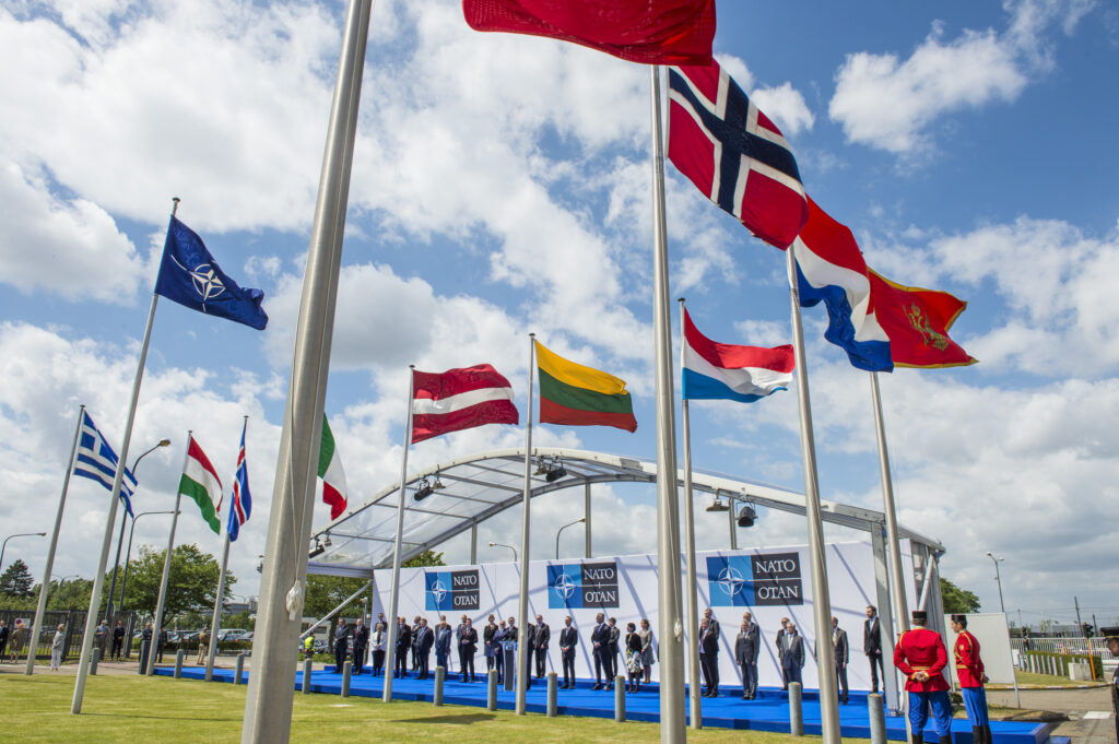 Flags on NATO members