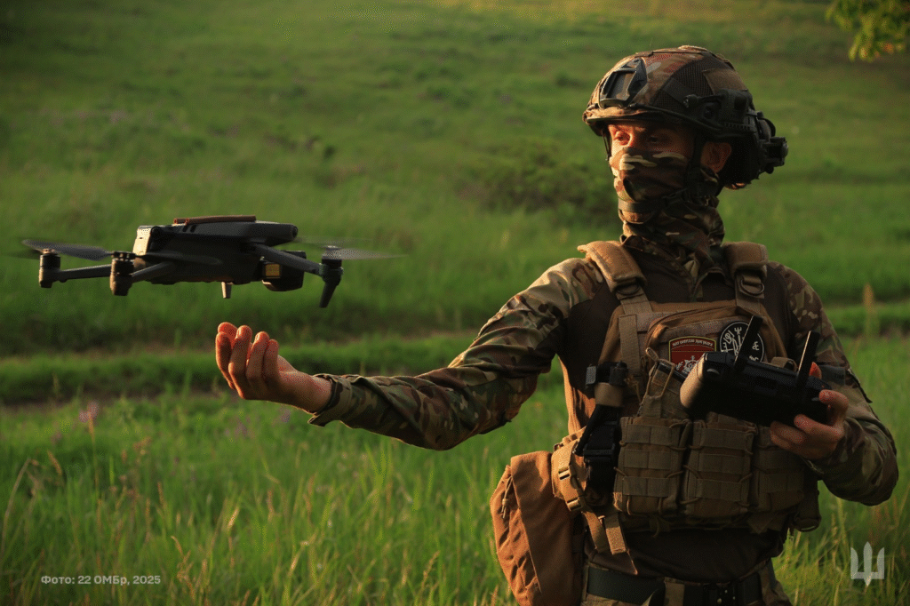 soldier with a drone