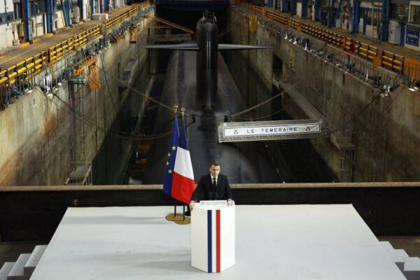 Macron at Nuclear Sub launch