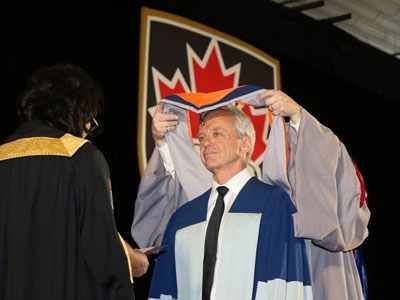 Photo for the news post: Astronaut Robert Thirsk Receives Honorary Degree from Carleton University