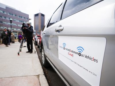Photo for the news post: Carleton Hosts Connected and Autonomous Vehicle Demo
