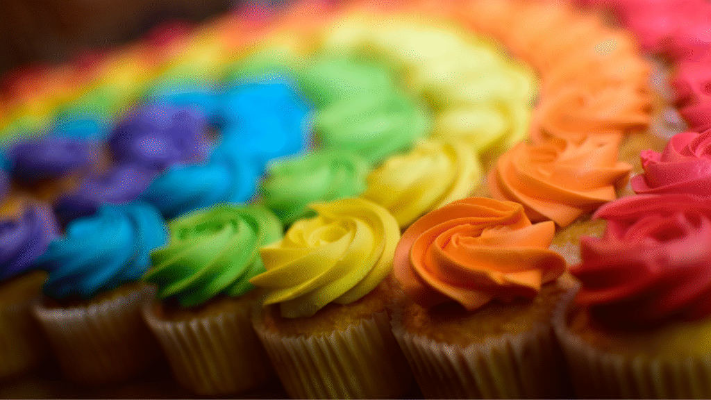 Rainbow cupcakes pride