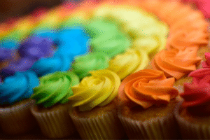 Rainbow cupcakes pride