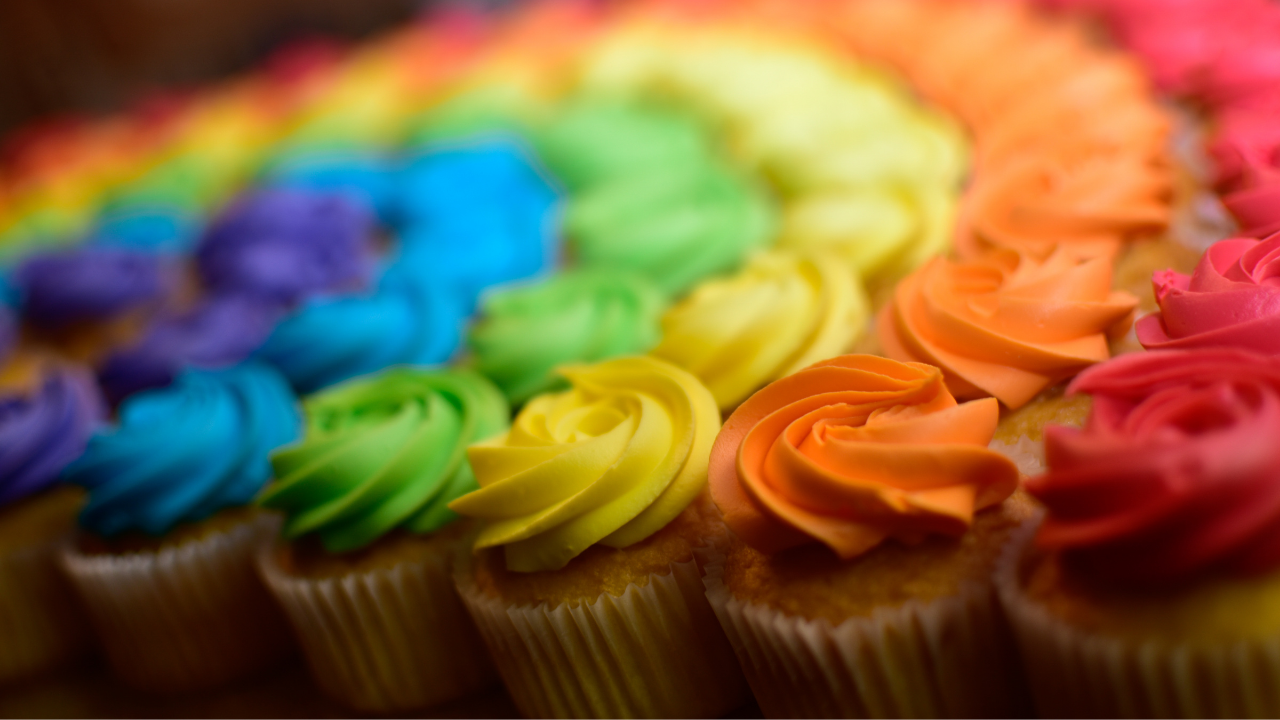 Rainbow cupcakes pride
