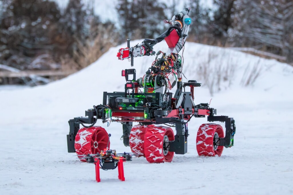 The CPRT team's rover during testing in Ottawa's extreme winter conditions. 