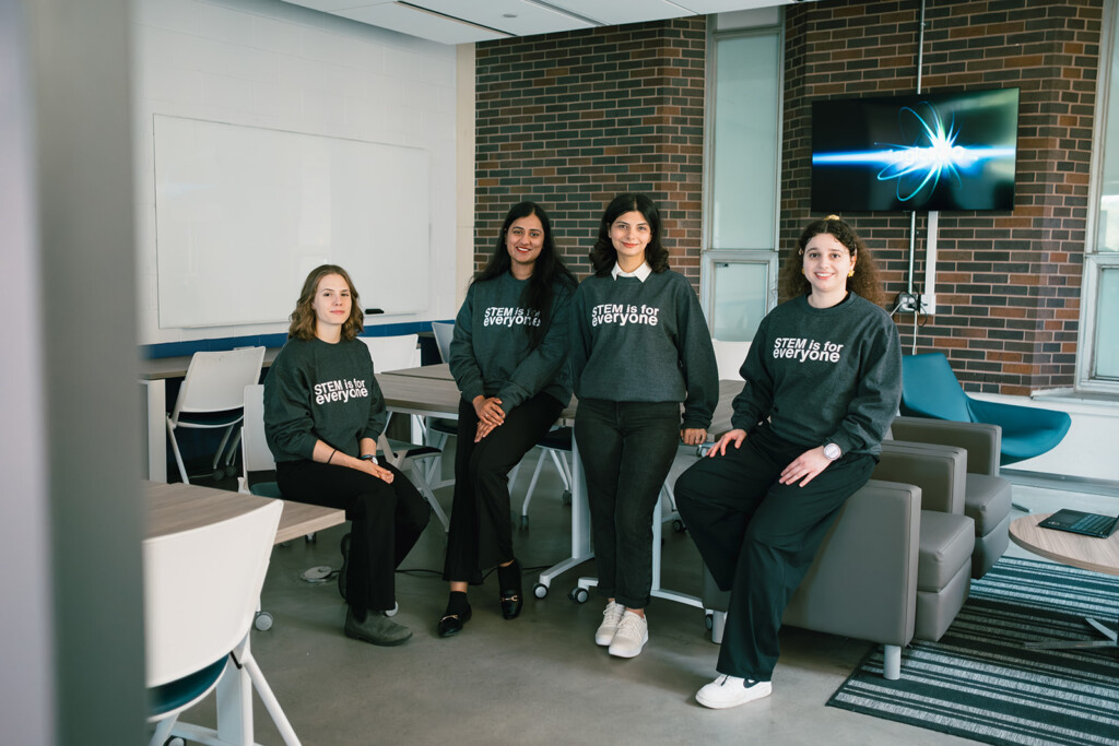 The Graduate Assistants gather in the WiE&IT study lounge