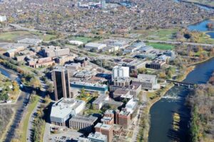 Aerial photo of the Carleton University Campus