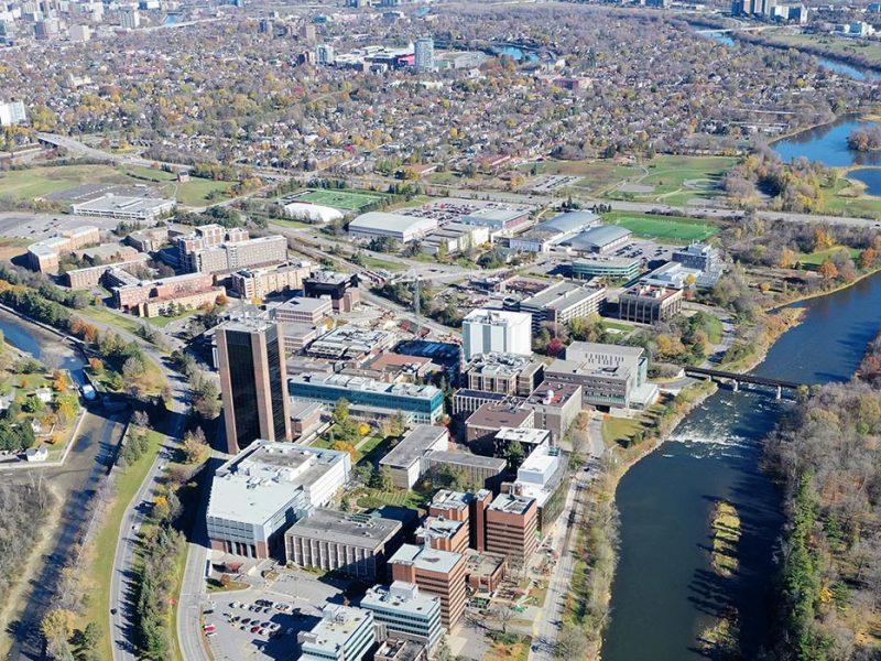 Aerial photo of the Carleton University Campus