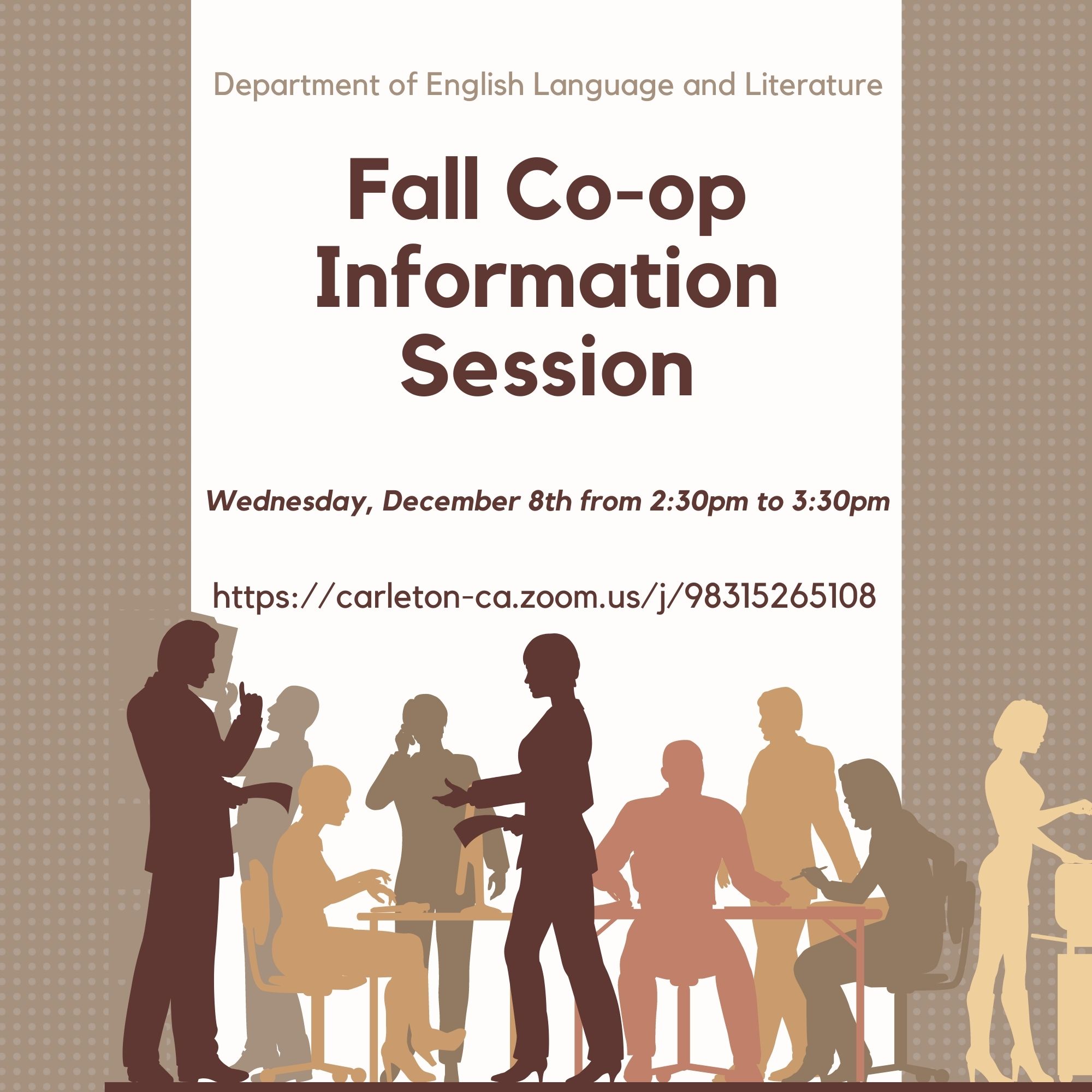 Fall Coop Virtual Information Session Events Department of English