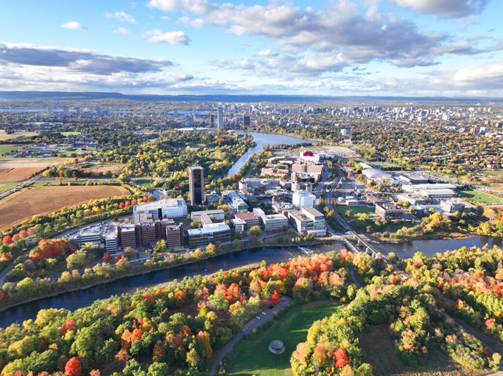 Aerial photo of Carleton campus