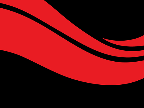 Black background image with Carleton branded red wave moving from left to right