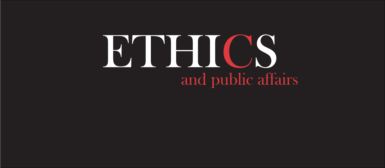 Banner image for Ethics and Public Affairs