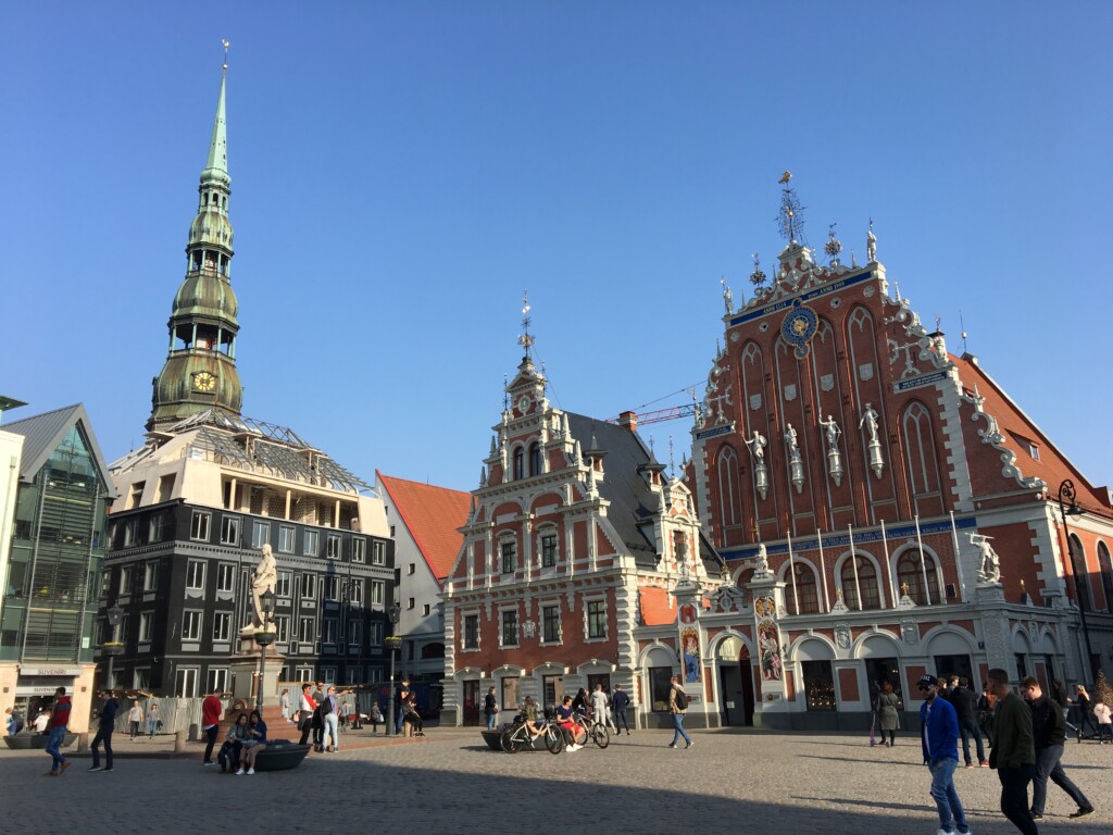 Riga, Latvia, town square.