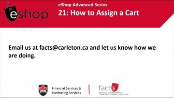 Thumbnail for: 21. How to Assign a Cart