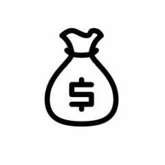 This is an icon of a money bag.