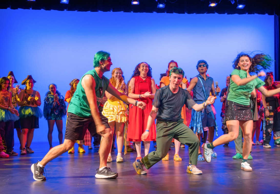 Students performing on stage during Heads Idol.