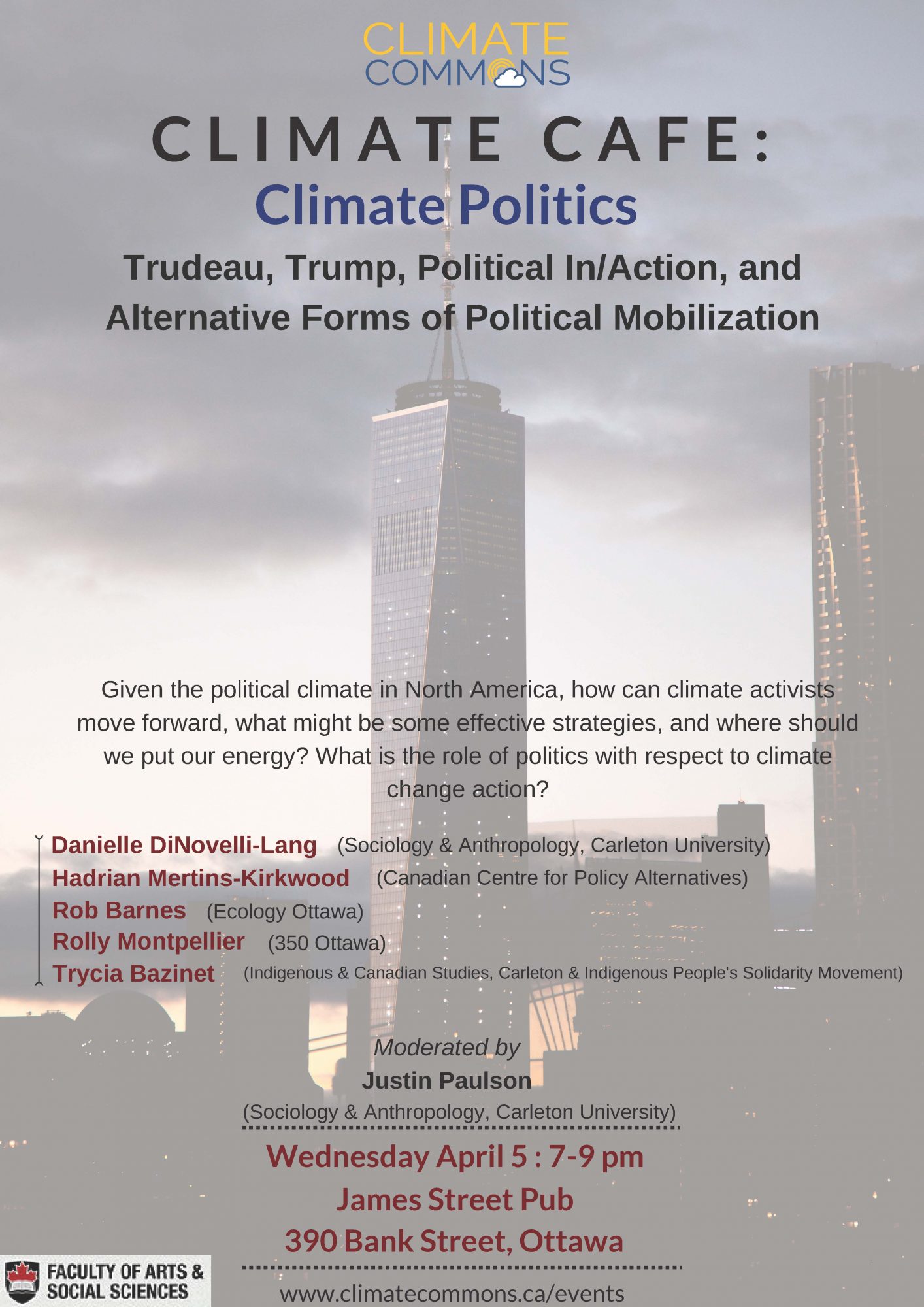 Poster for 2017 Climate Café events.