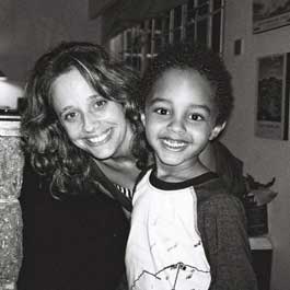 Erika Veillette and her son