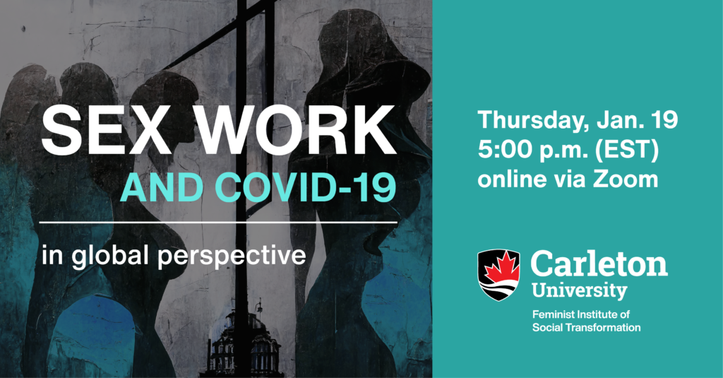 Sex Work and COVID-19 in Global Perspective event card, sponsored by the Feminist Institute of Social Transformation