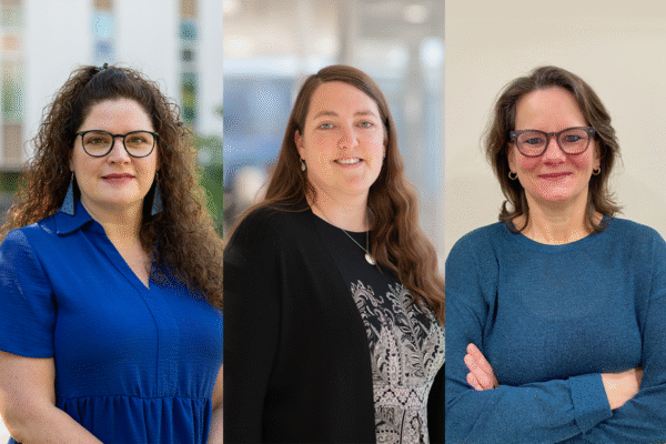 A composite image of Monica Patterson, Emilie Urbain, and Anna Hoefnagels