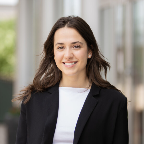 Student Ambassador with black blazer and white top
