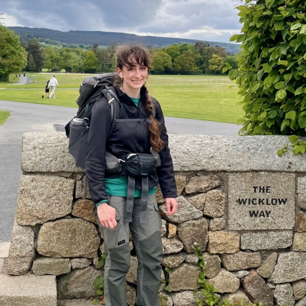 Student ambassador wearing hiking clothes